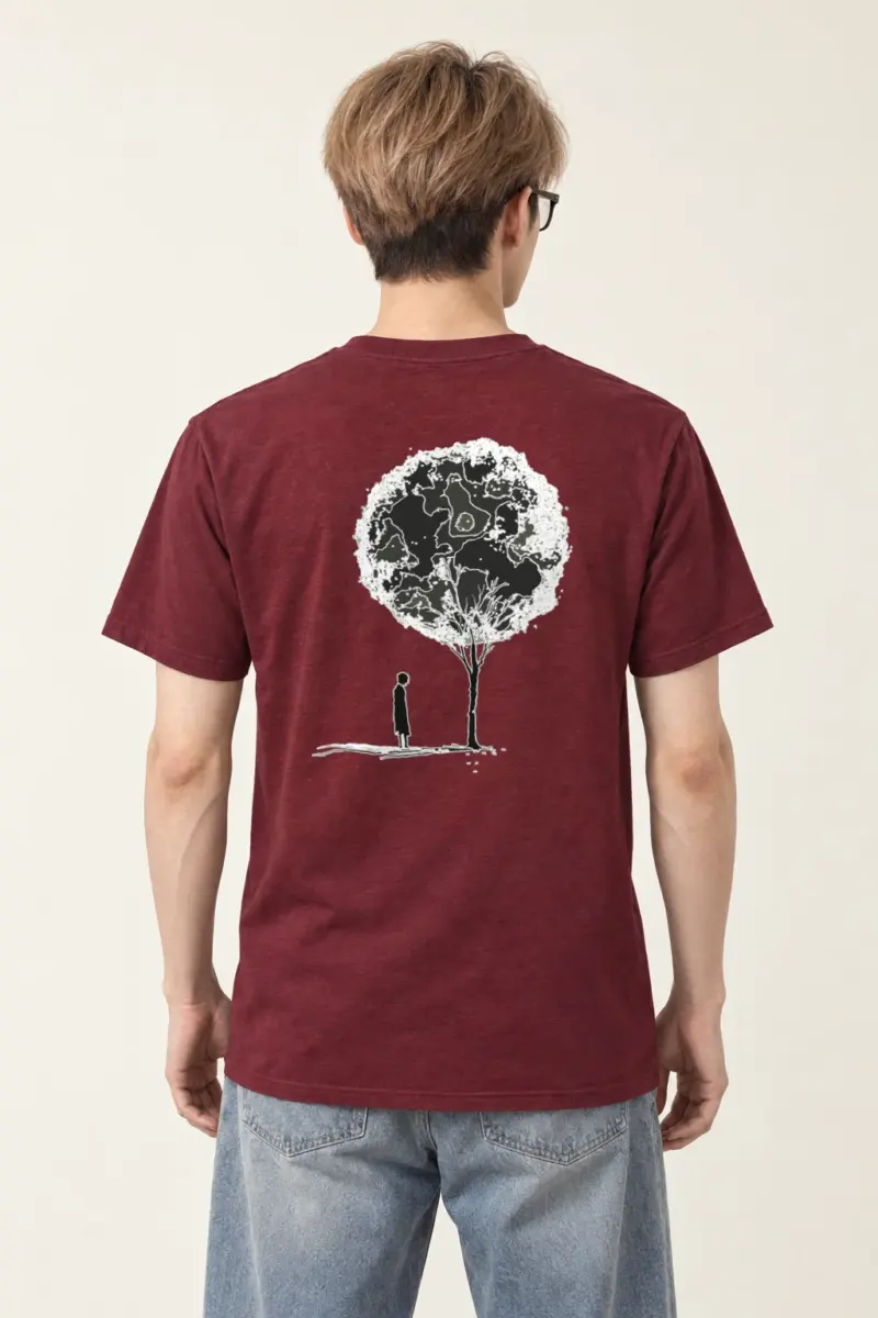 "Solitary Bloom" Heavyweight Unisex Crewneck T-shirt