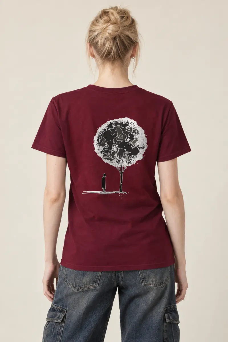 "Solitary Bloom" Heavyweight Unisex Crewneck T-shirt