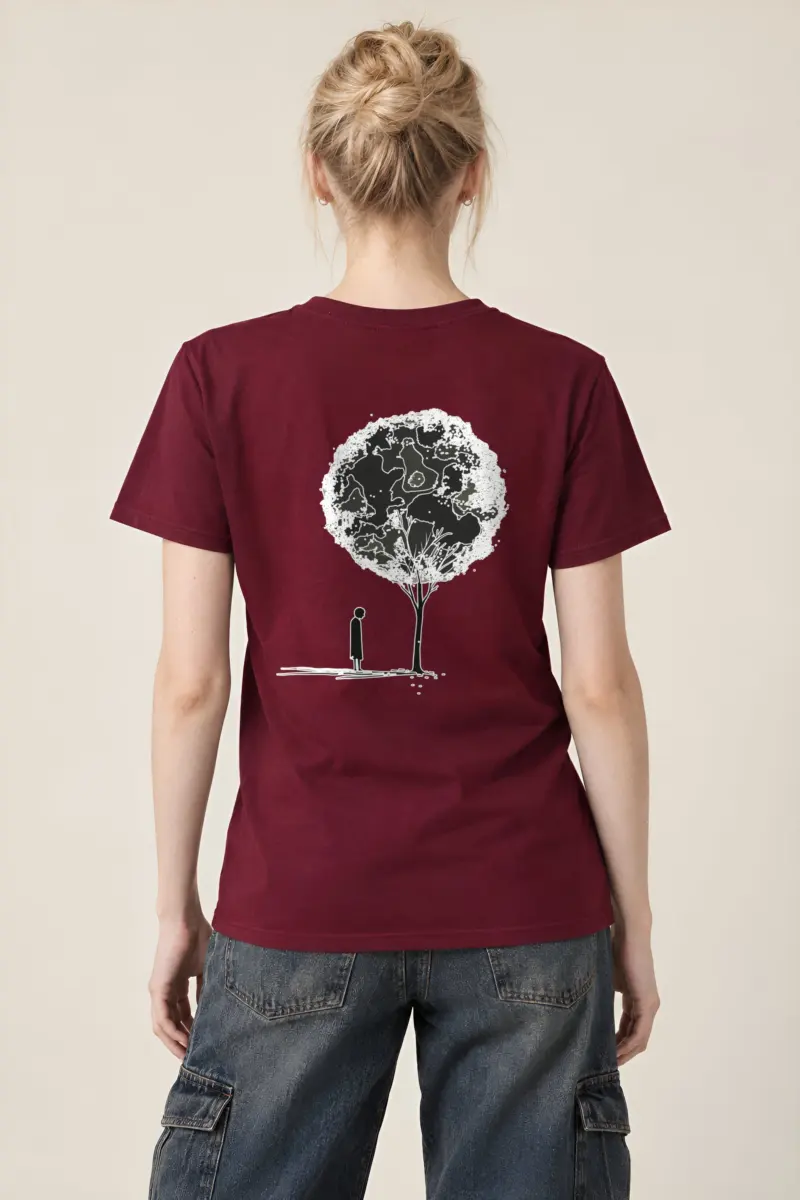 "Solitary Bloom" Heavyweight Unisex Crewneck T-shirt