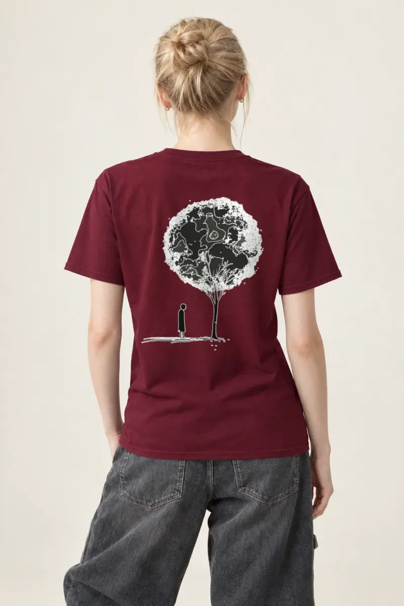 "Solitary Bloom" Heavyweight Unisex Crewneck T-shirt