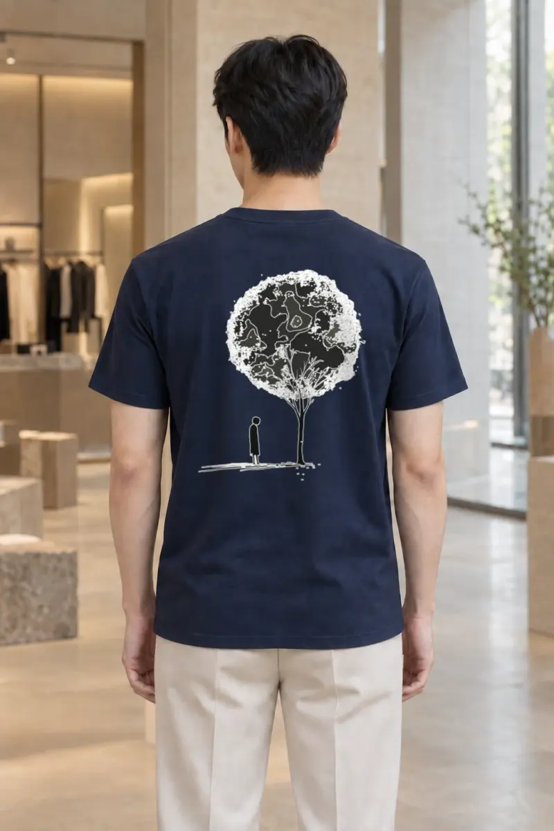 "Solitary Bloom" Heavyweight Unisex Crewneck T-shirt | Gildan 5000
