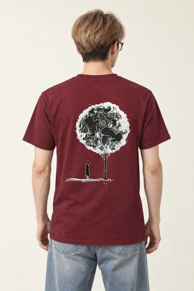 "Solitary Bloom" Heavyweight Unisex Crewneck T-shirt