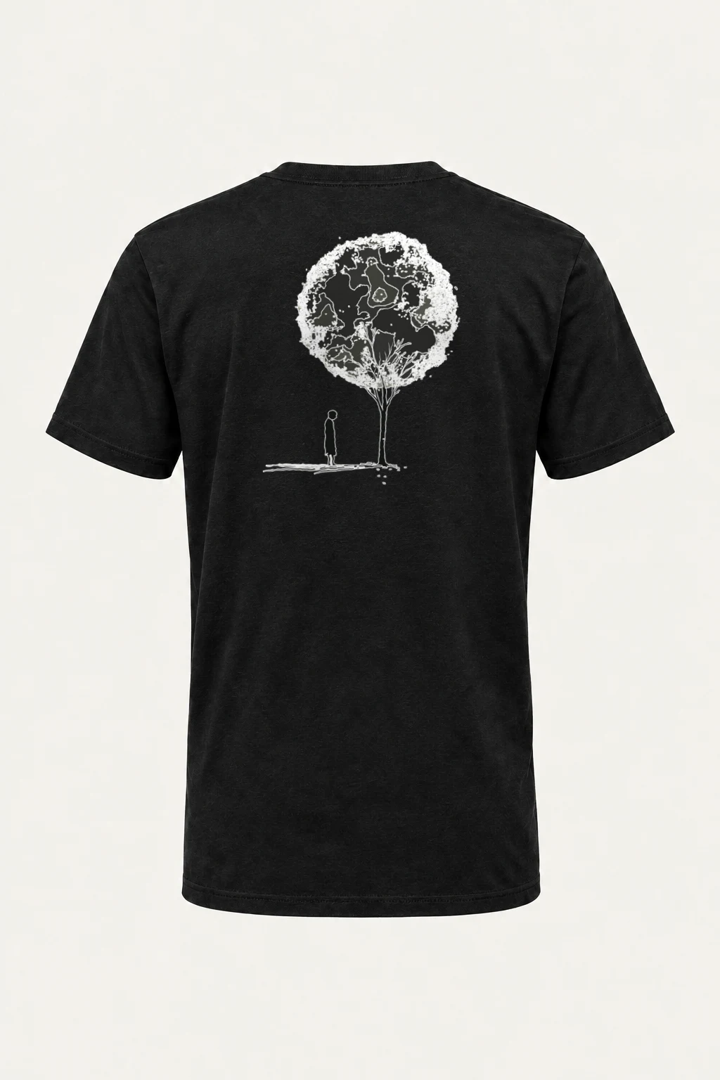 "Solitary Bloom" Heavyweight Unisex Crewneck T-shirt | Gildan 5000