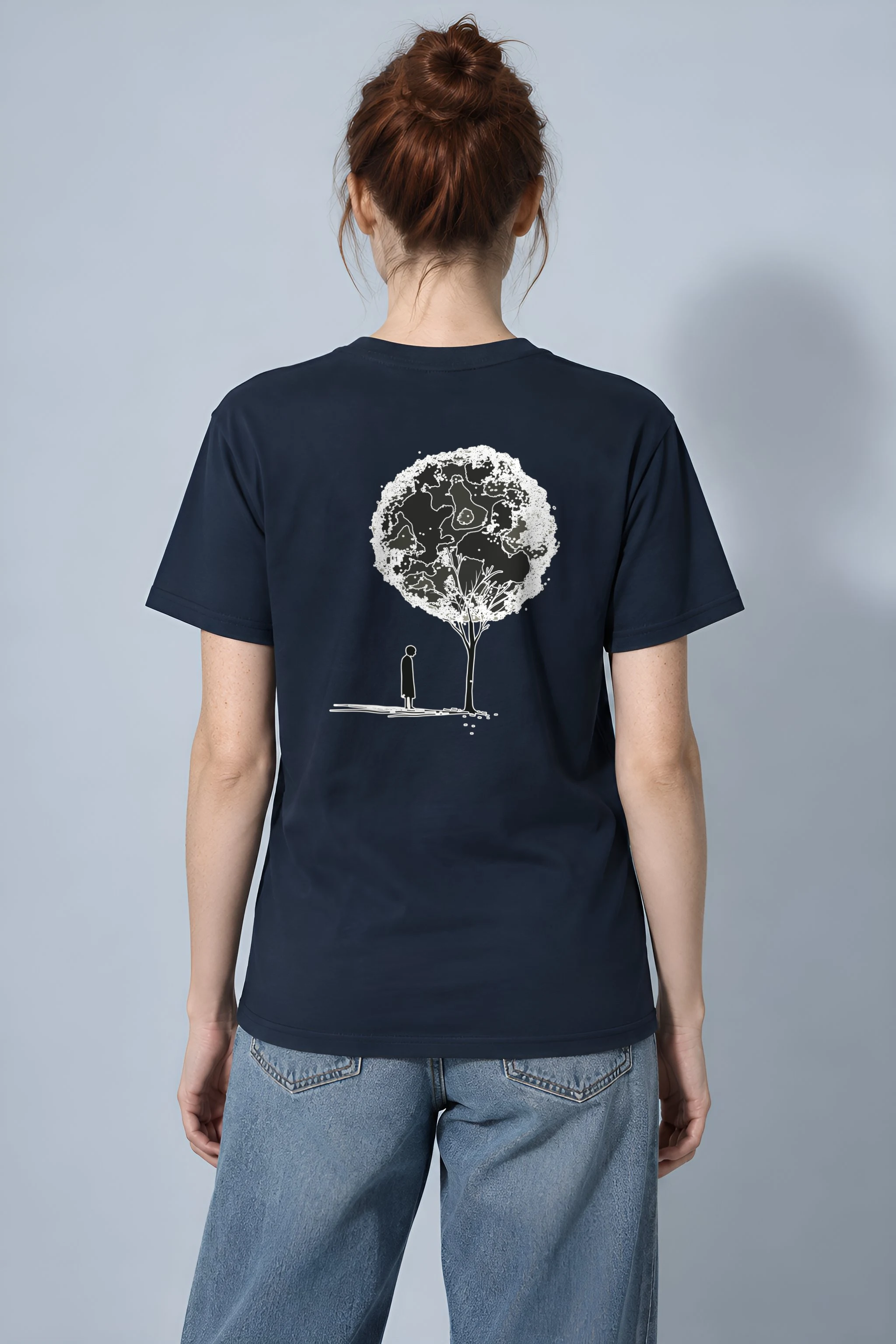 "Solitary Bloom" Heavyweight Unisex Crewneck T-shirt
