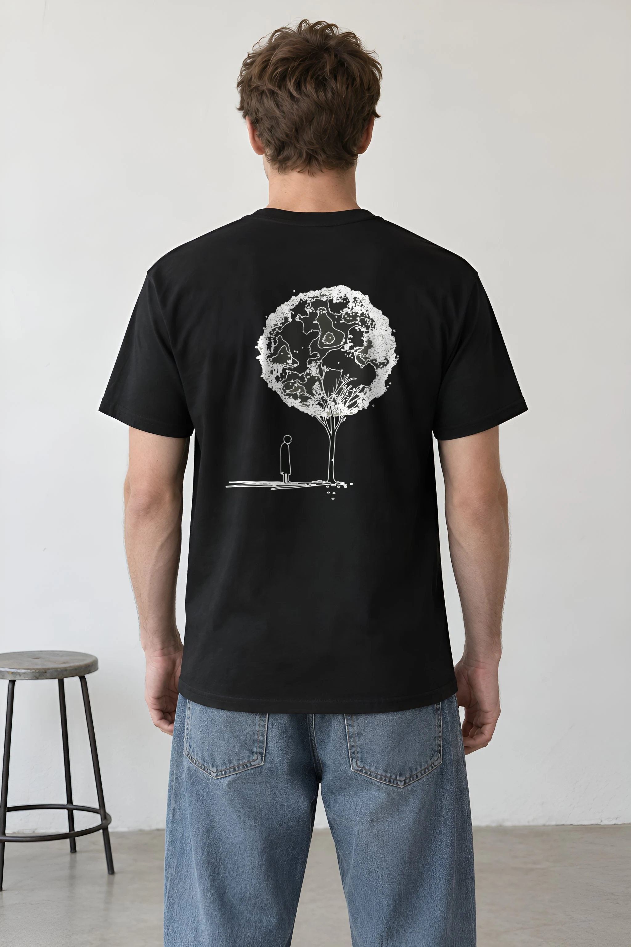 "Solitary Bloom" Heavyweight Unisex Crewneck T-shirt