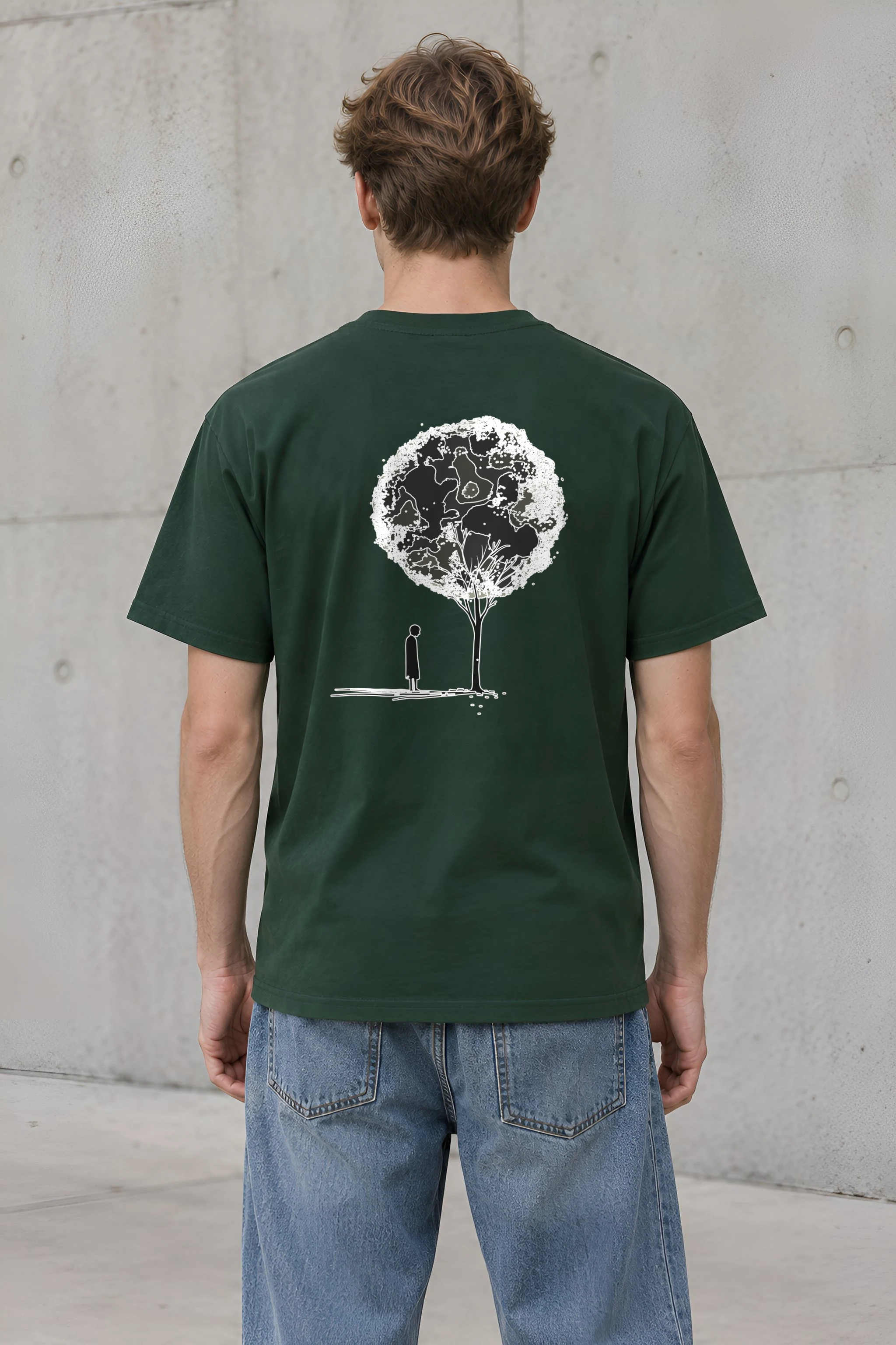 "Solitary Bloom" Heavyweight Unisex Crewneck T-shirt