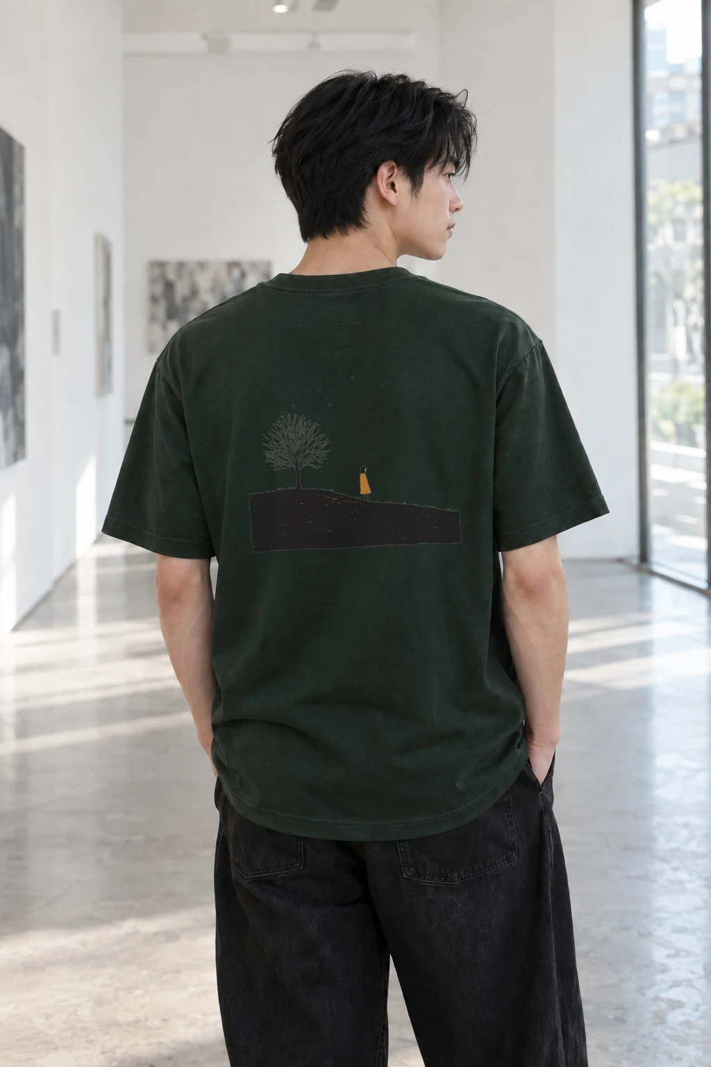 "Solitary Hill" Heavyweight Unisex Crewneck T-shirt | Gildan 5000