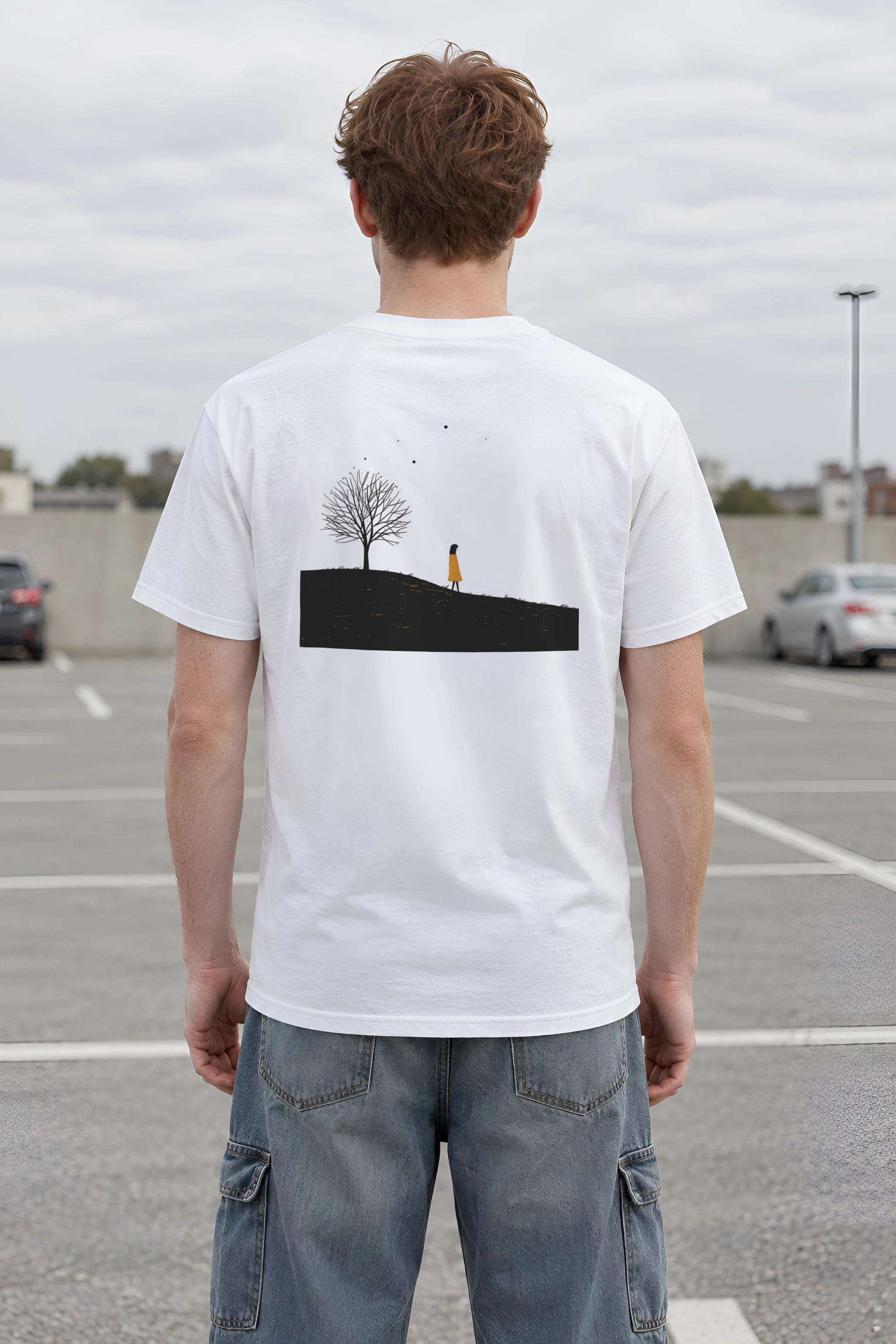 "Solitary Hill" Heavyweight Unisex Crewneck T-shirt
