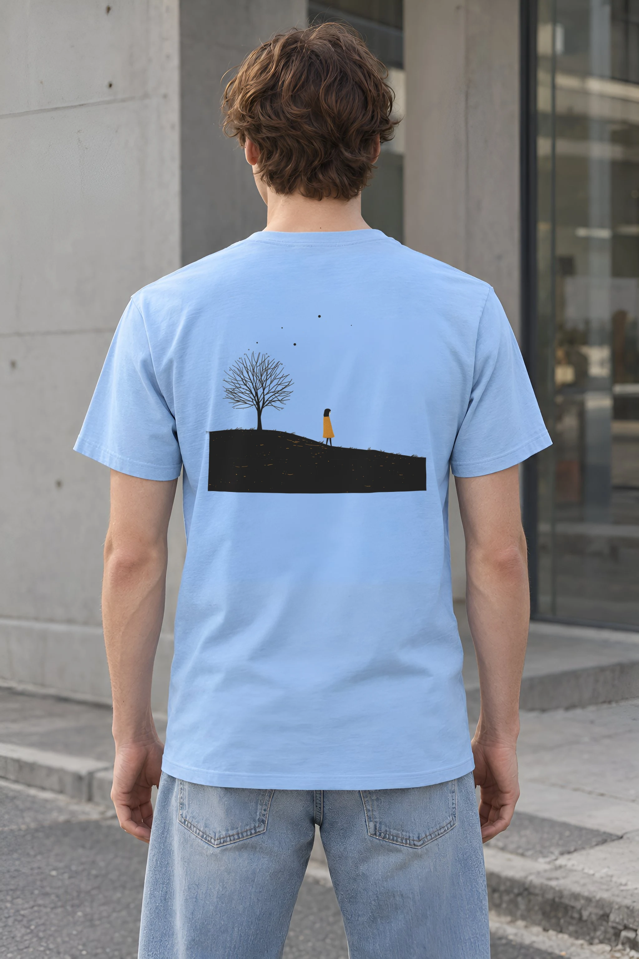 "Solitary Hill" Heavyweight Unisex Crewneck T-shirt