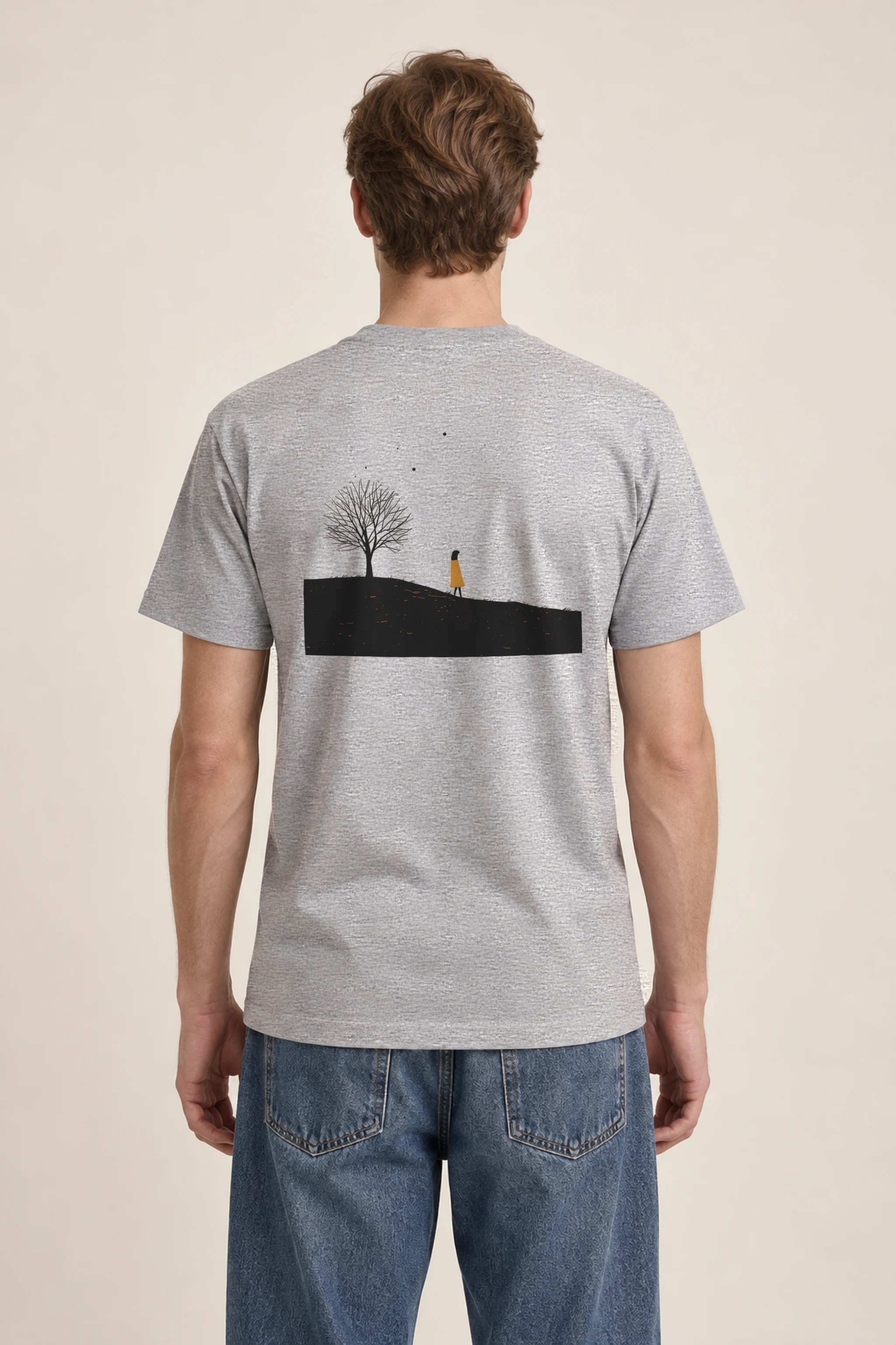 "Solitary Hill" Heavyweight Unisex Crewneck T-shirt