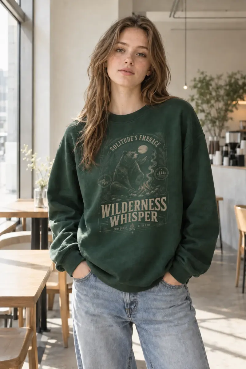 "Solitude's Embrace" Heavy Blend Unisex Crewneck Sweatshirt | Gildan 18000