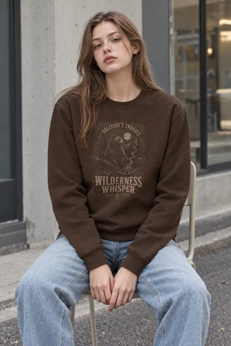 "Solitude's Embrace" Heavy Blend Unisex Crewneck Sweatshirt