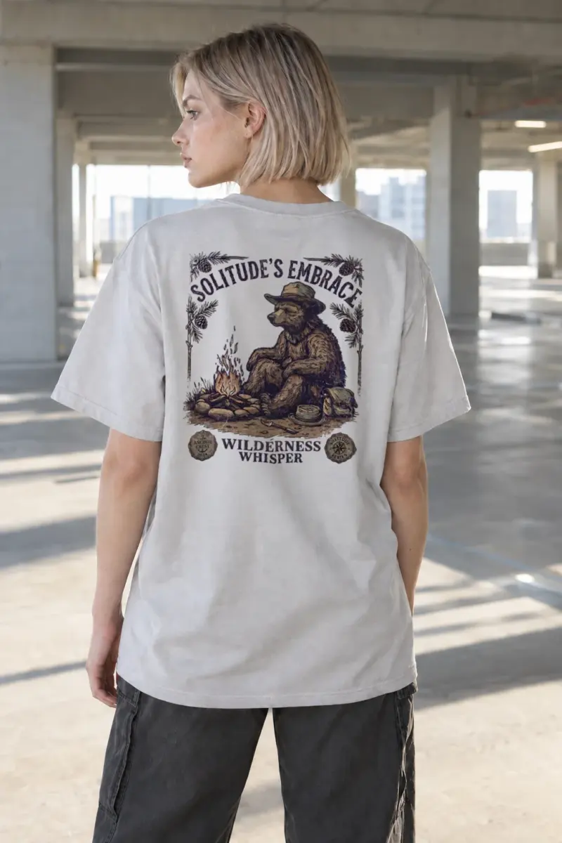 "Solitude's Embrace" Heavyweight Unisex Crewneck T-shirt | Gildan 5000