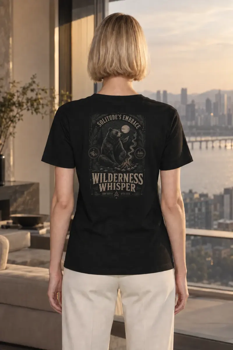 "Solitude's Embrace" Heavyweight Unisex Crewneck T-shirt | Gildan 5000