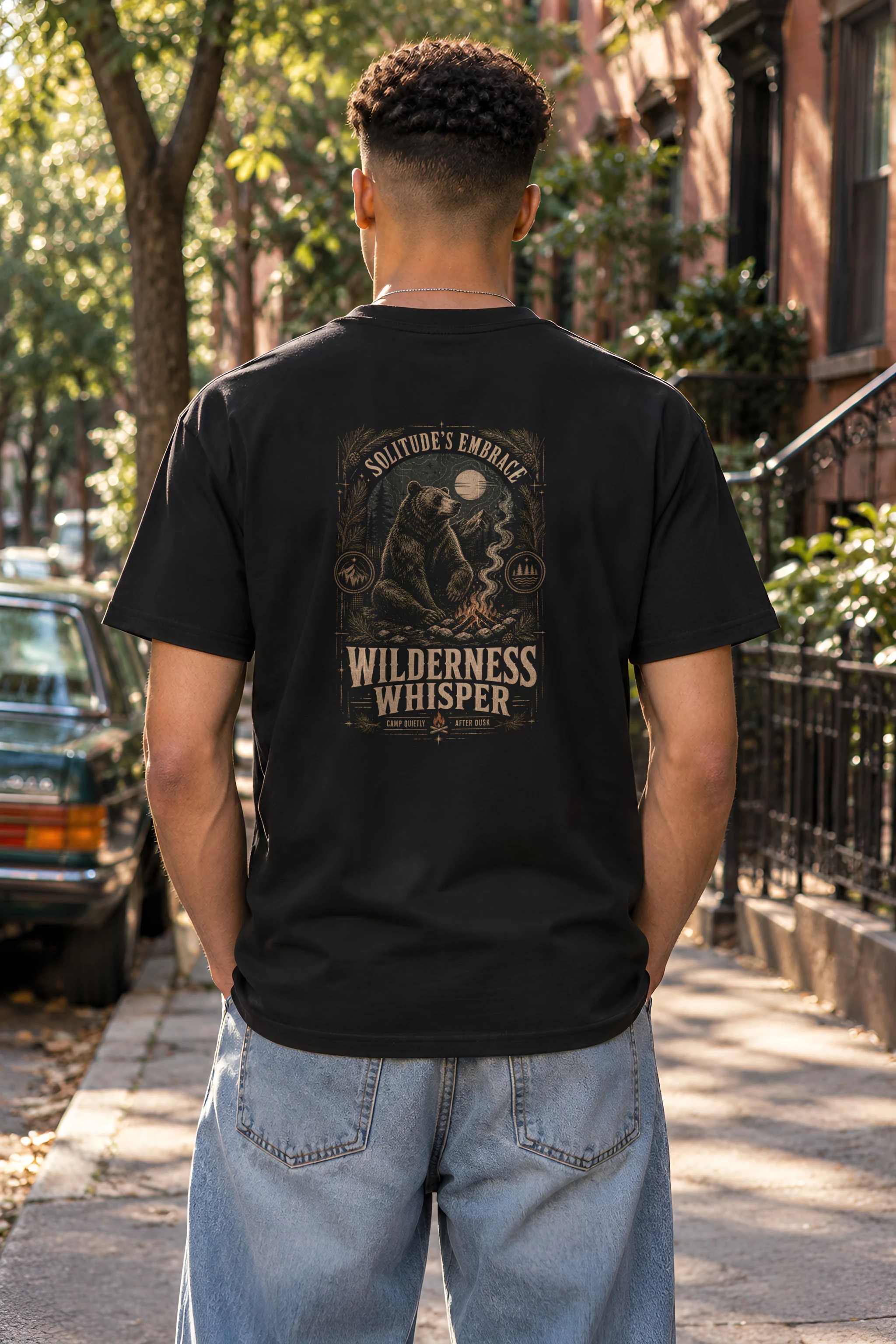 "Solitude's Embrace" Heavyweight Unisex Crewneck T-shirt