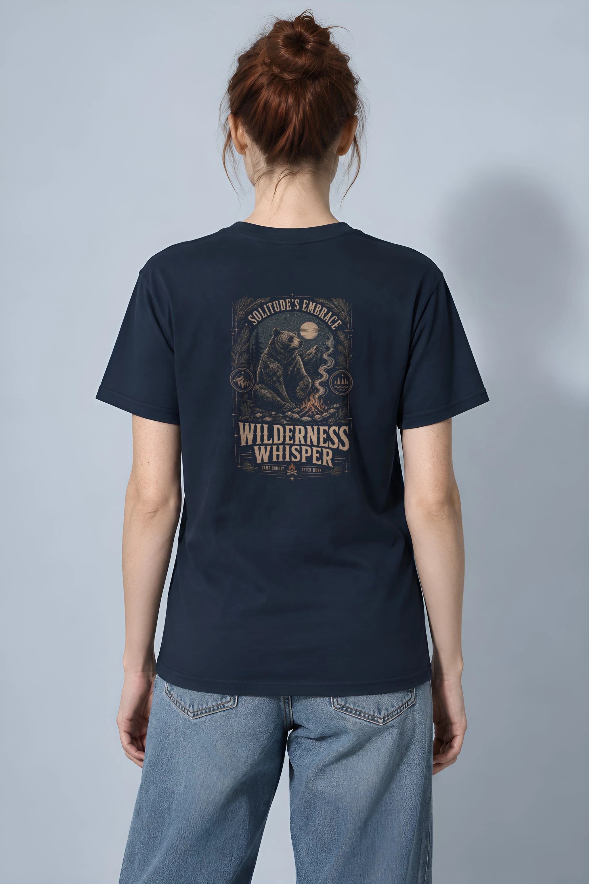 "Solitude's Embrace" Heavyweight Unisex Crewneck T-shirt