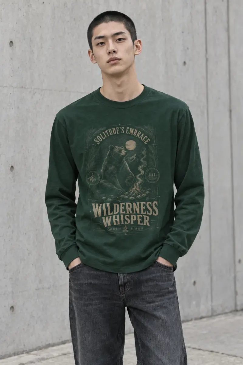 "Solitude’s Embrace" Unisex Longsleeve T-shirt | Gildan 2400