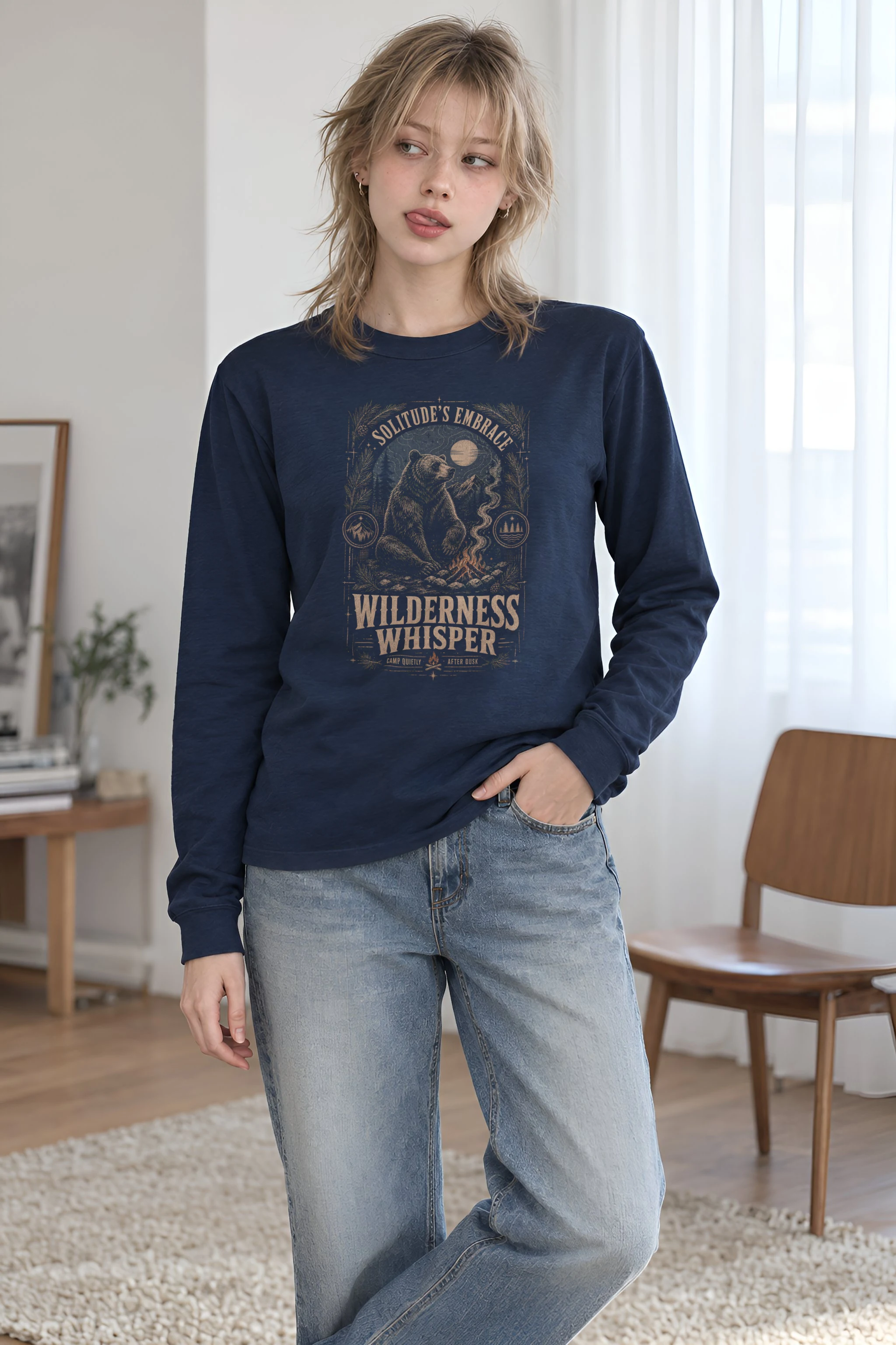 "Solitude’s Embrace" Unisex Longsleeve T-shirt