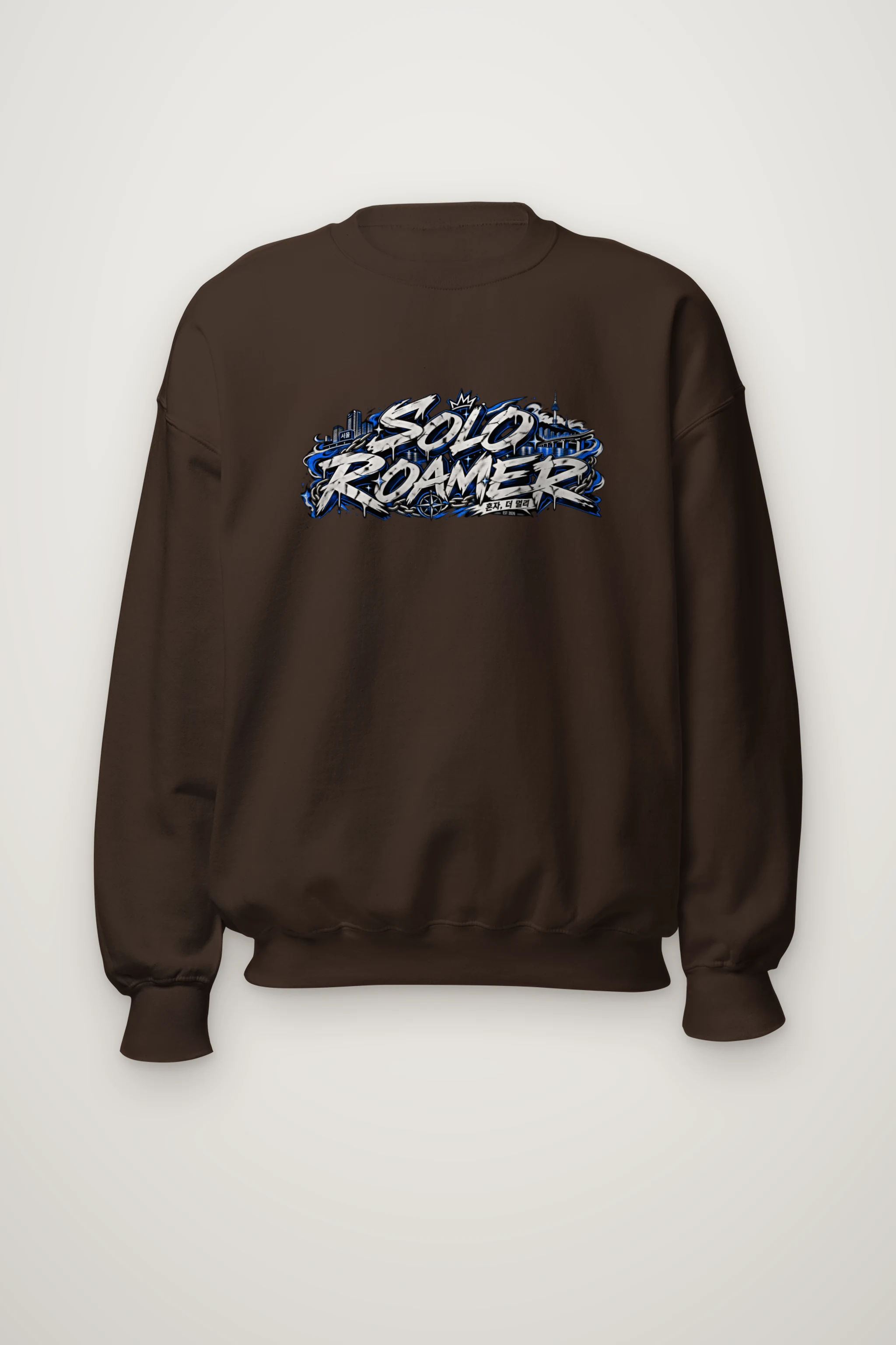 "Solo Roamer Seoul Graffiti" Heavy Blend Unisex Crewneck Sweatshirt