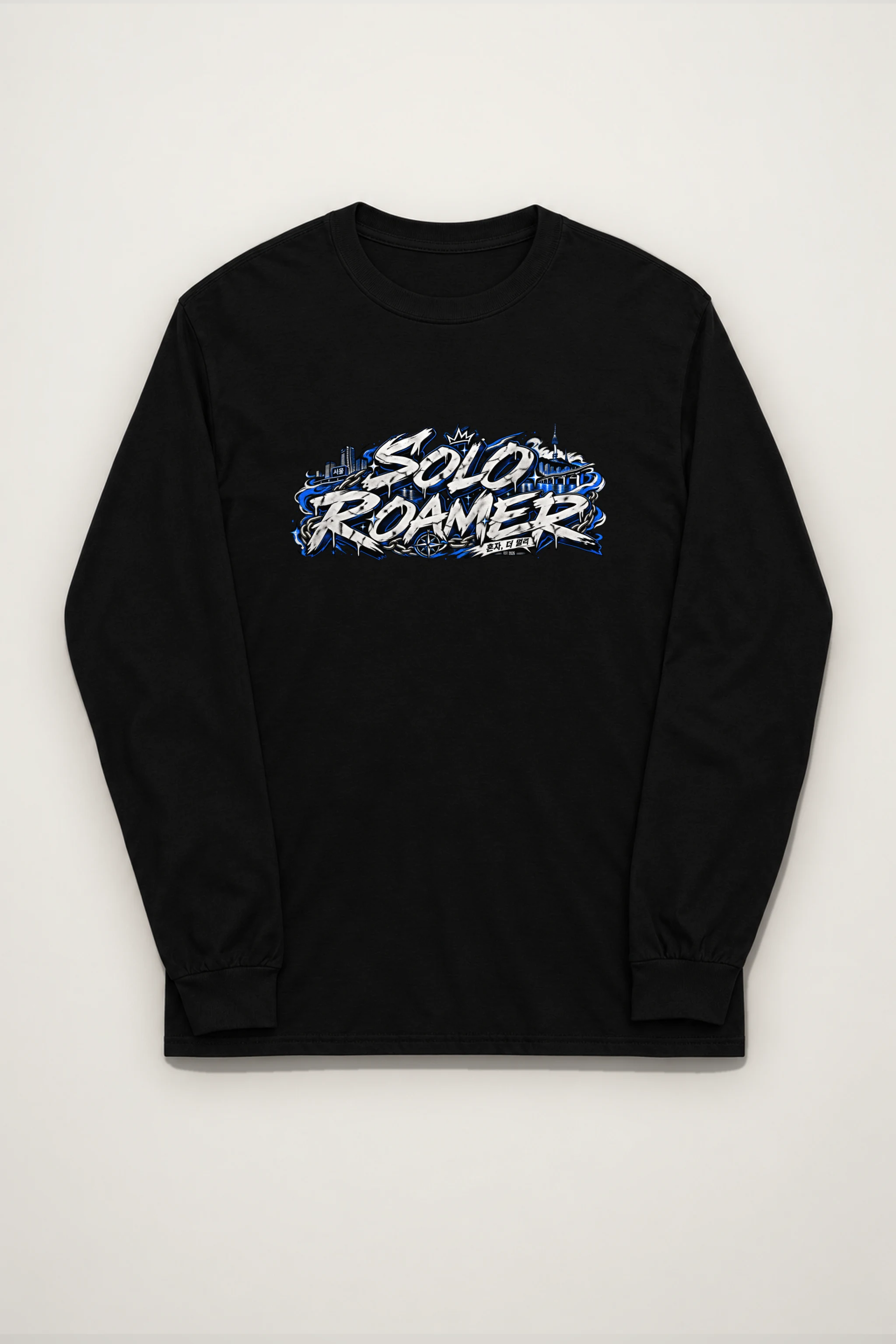 "Solo Roamer Seoul Graffiti" Unisex Longsleeve T-shirt