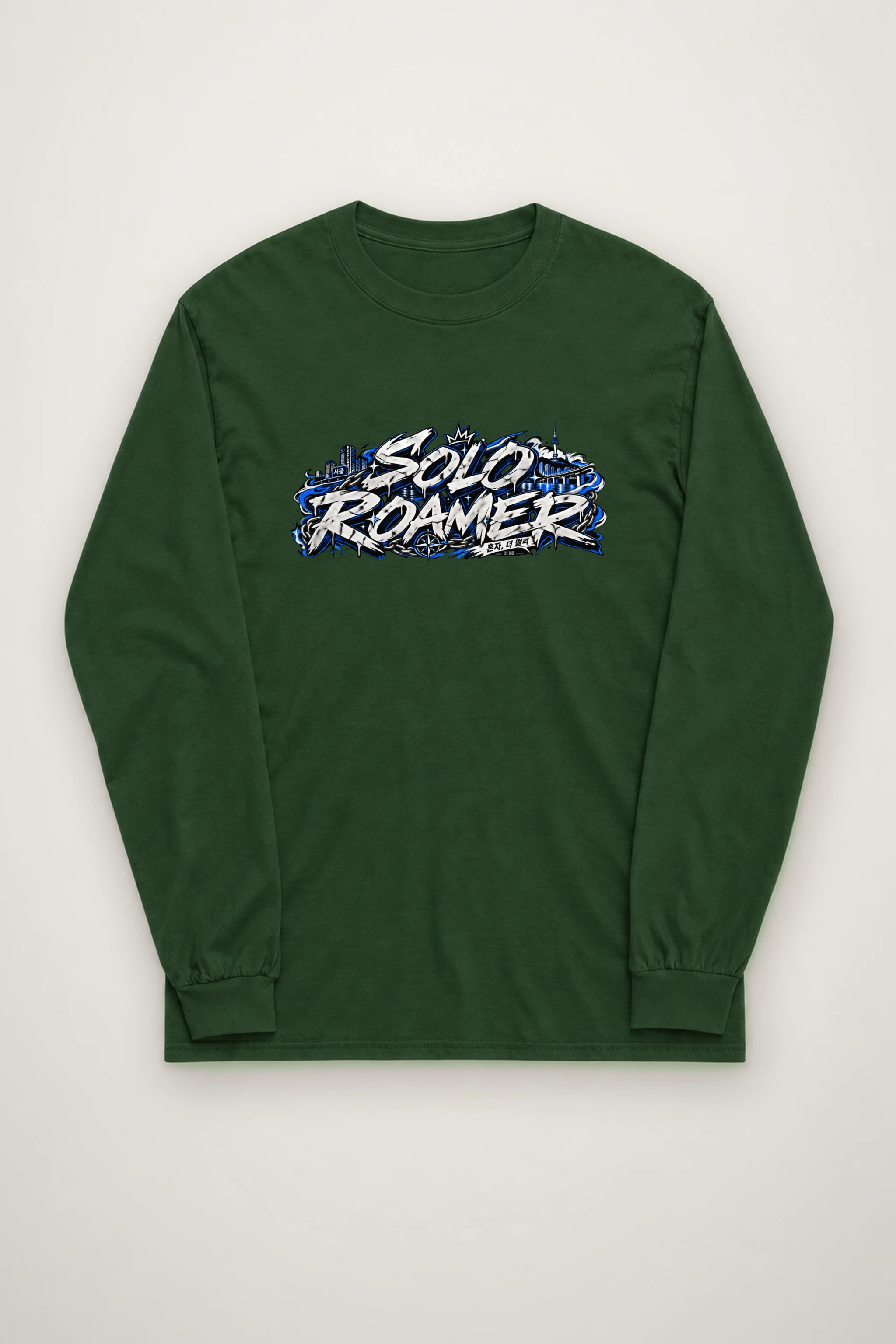 "Solo Roamer Seoul Graffiti" Unisex Longsleeve T-shirt