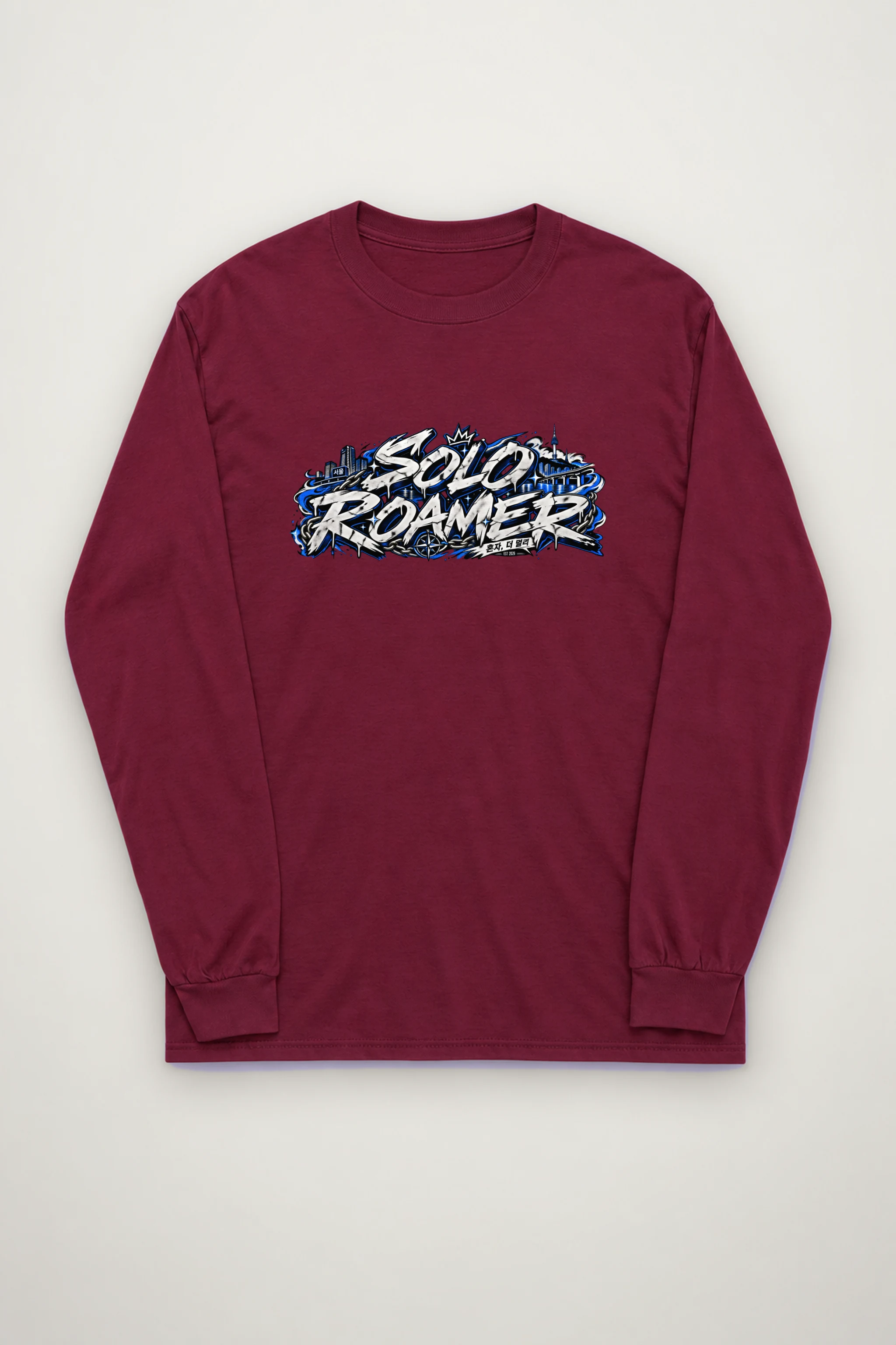 "Solo Roamer Seoul Graffiti" Unisex Longsleeve T-shirt