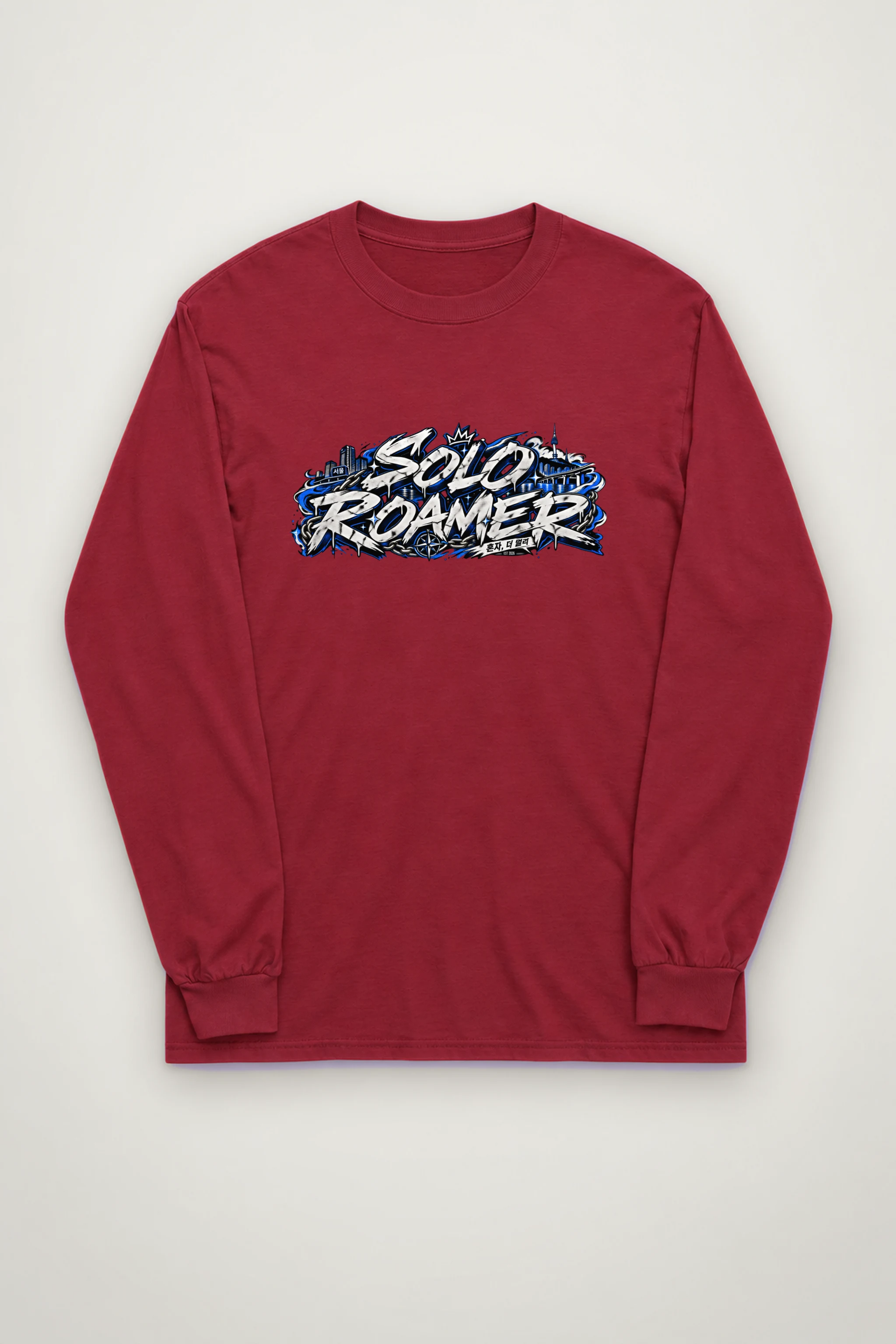 "Solo Roamer Seoul Graffiti" Unisex Longsleeve T-shirt