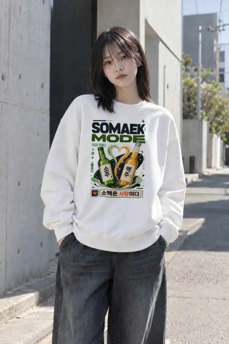 "Somaek Mode" Heavy Blend Unisex Crewneck Sweatshirt | Gildan 18000