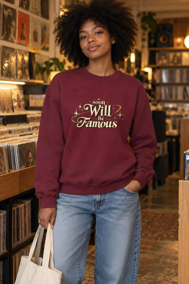 "Soon Will Be Famous" Heavy Blend Unisex Crewneck Sweatshirt