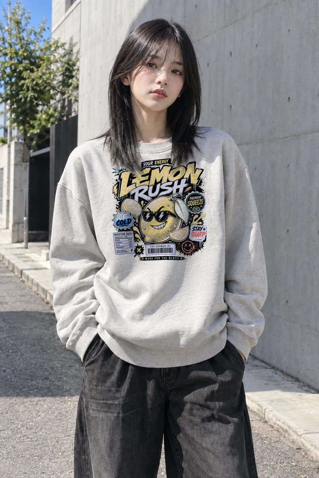 "Sour Energy" Heavy Blend Unisex Crewneck Sweatshirt | Gildan 18000