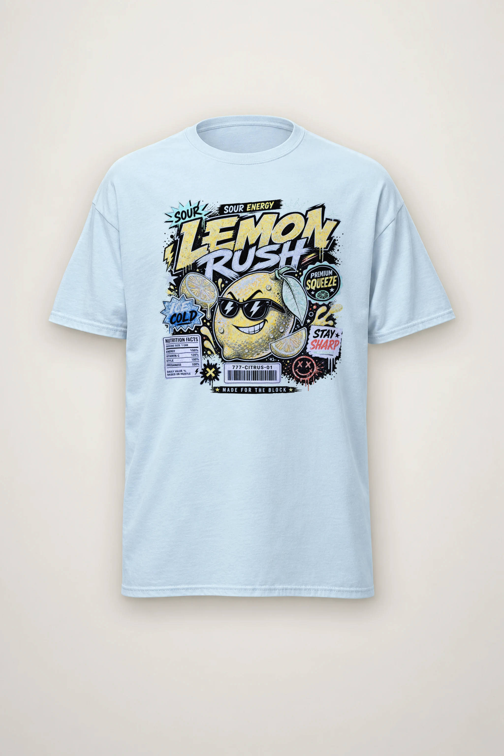 "Sour Energy" Heavyweight Unisex Crewneck T-shirt