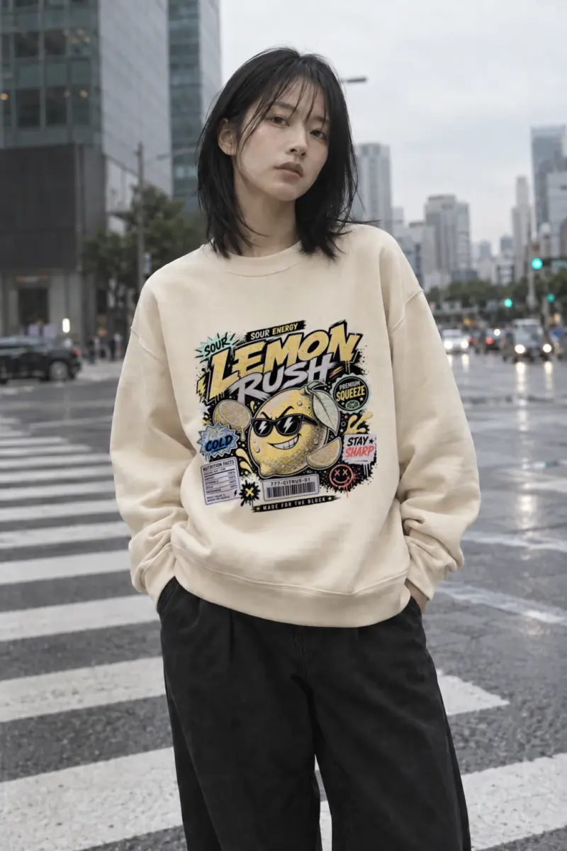 "Sour Energy" Unisex Sponge Fleece Crewneck Sweatshirt | Bella + Canvas 3901