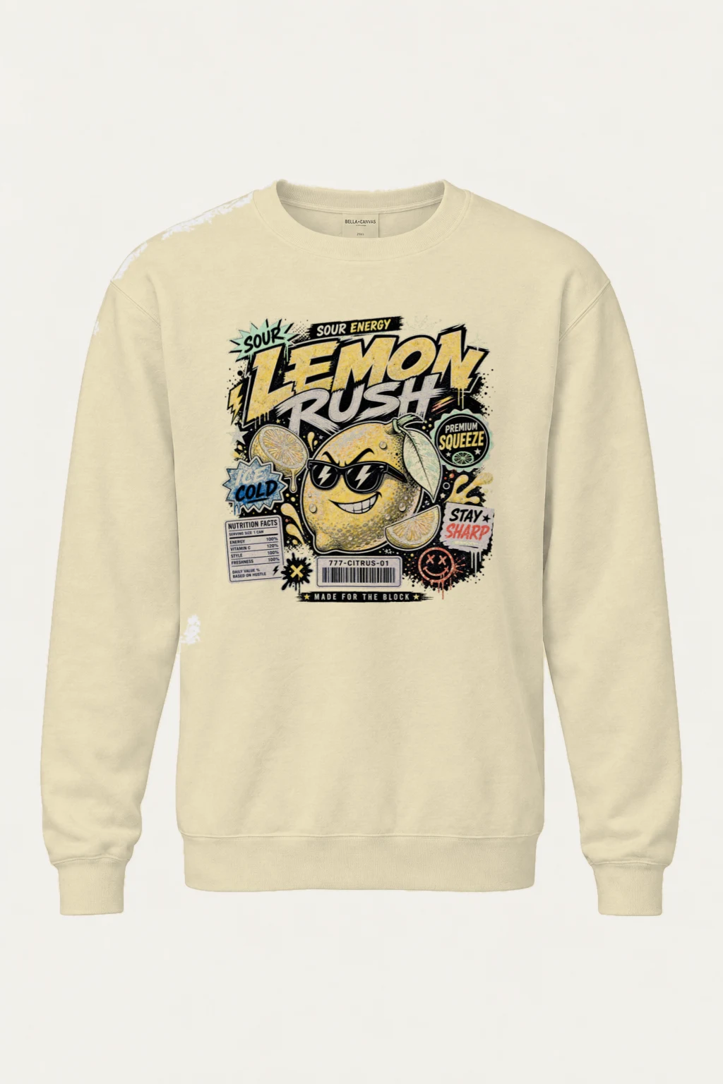 "Sour Energy" Unisex Sponge Fleece Crewneck Sweatshirt | Bella + Canvas 3901