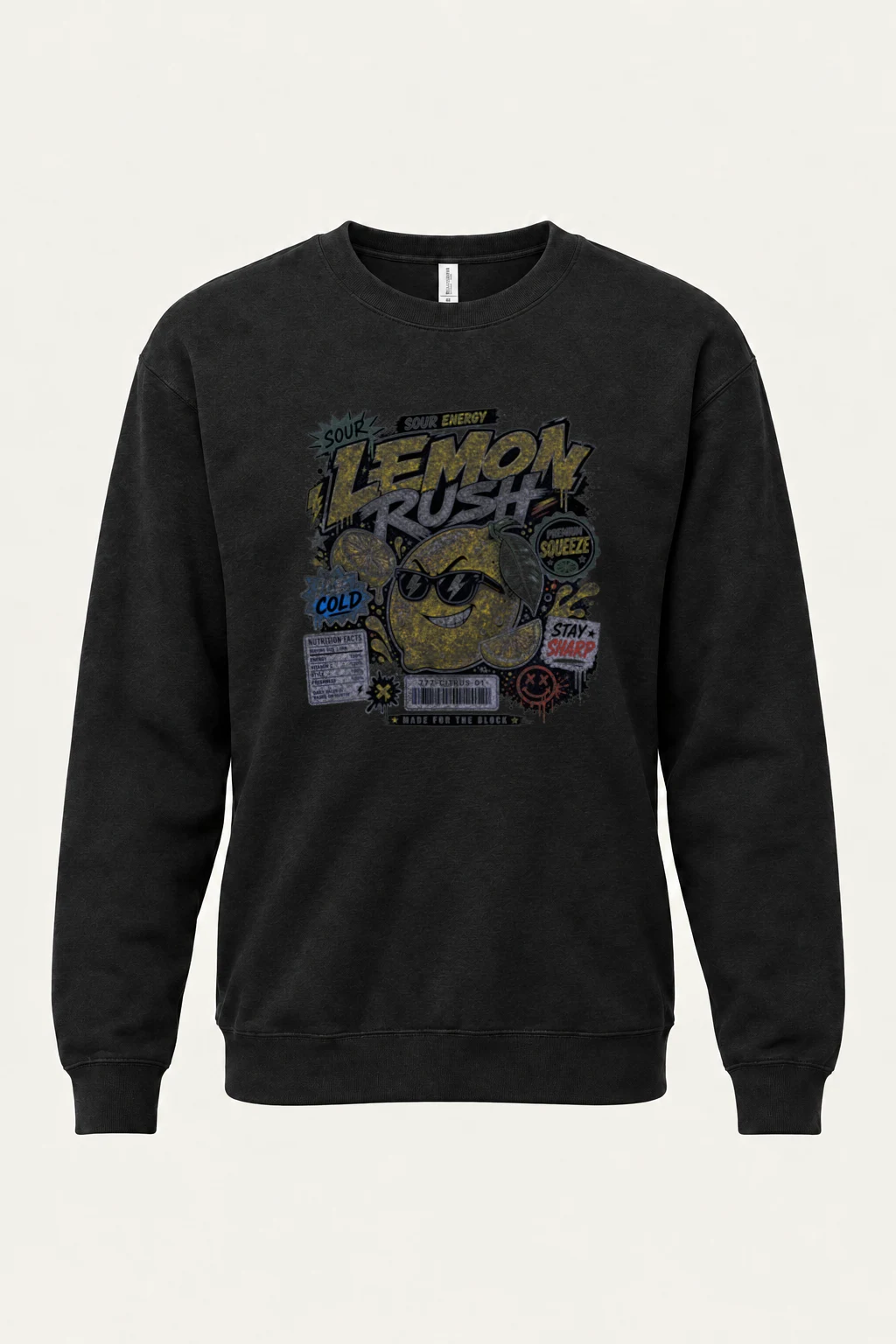 "Sour Energy" Unisex Sponge Fleece Crewneck Sweatshirt | Bella + Canvas 3901