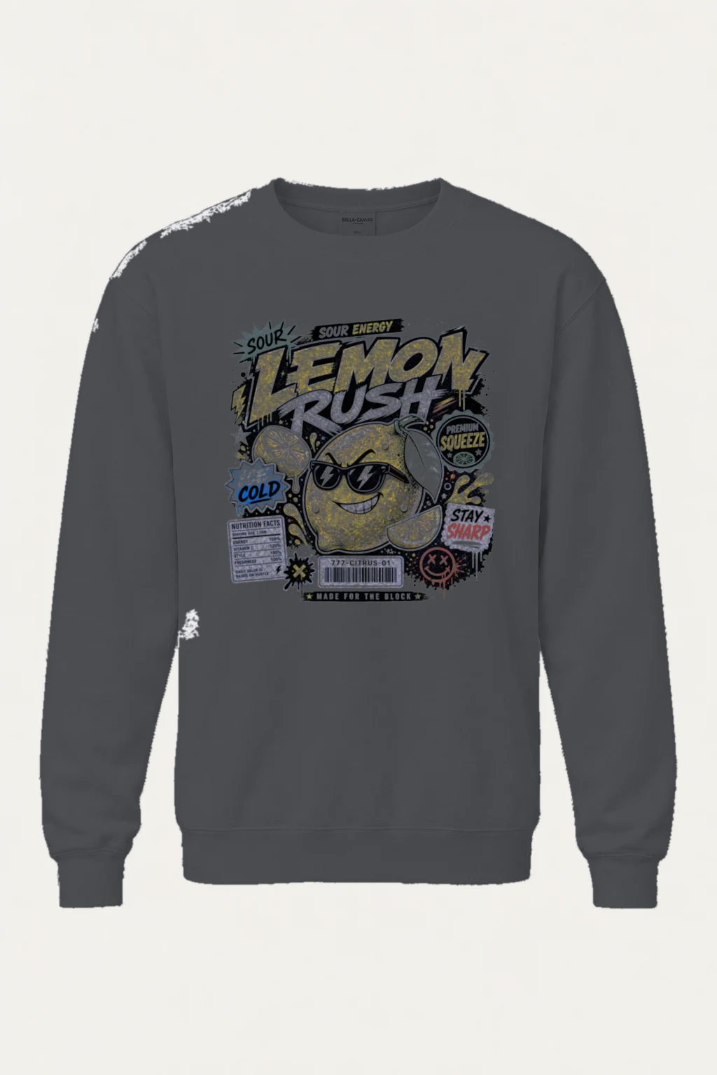 "Sour Energy" Unisex Sponge Fleece Crewneck Sweatshirt | Bella + Canvas 3901