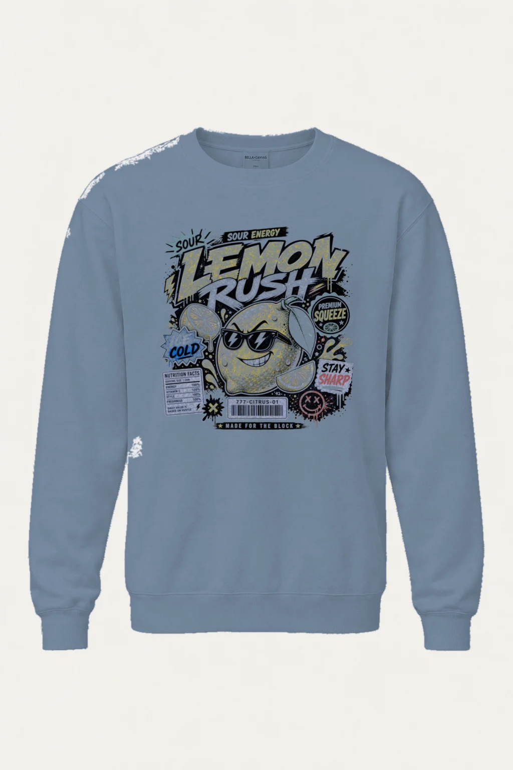 "Sour Energy" Unisex Sponge Fleece Crewneck Sweatshirt | Bella + Canvas 3901