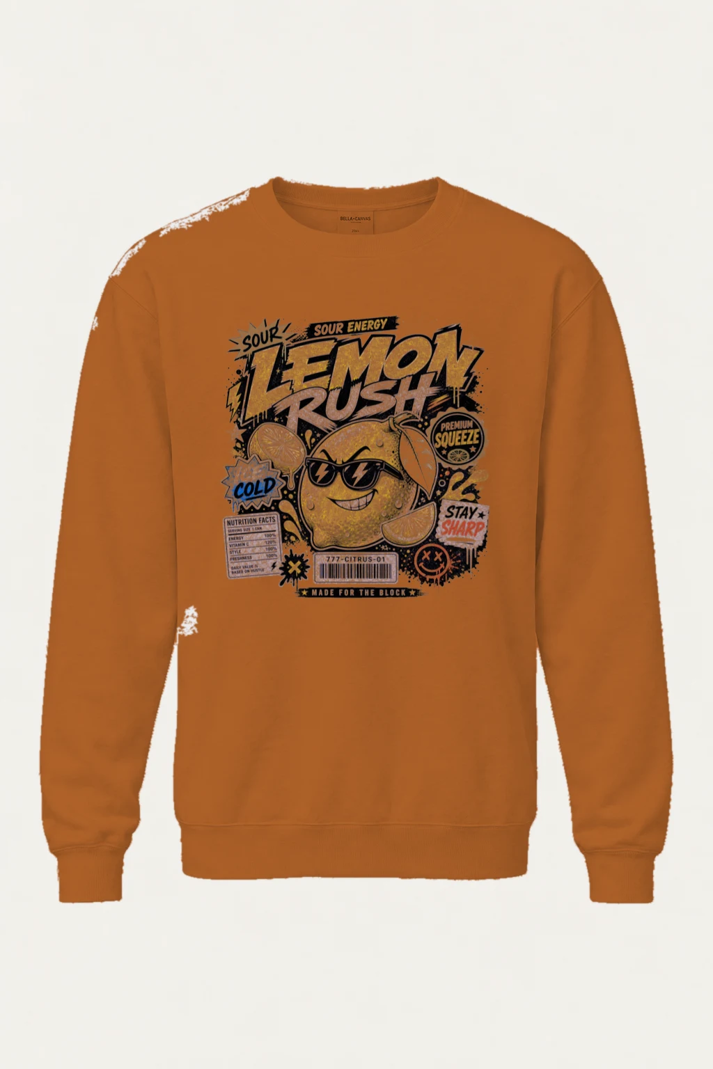 "Sour Energy" Unisex Sponge Fleece Crewneck Sweatshirt | Bella + Canvas 3901