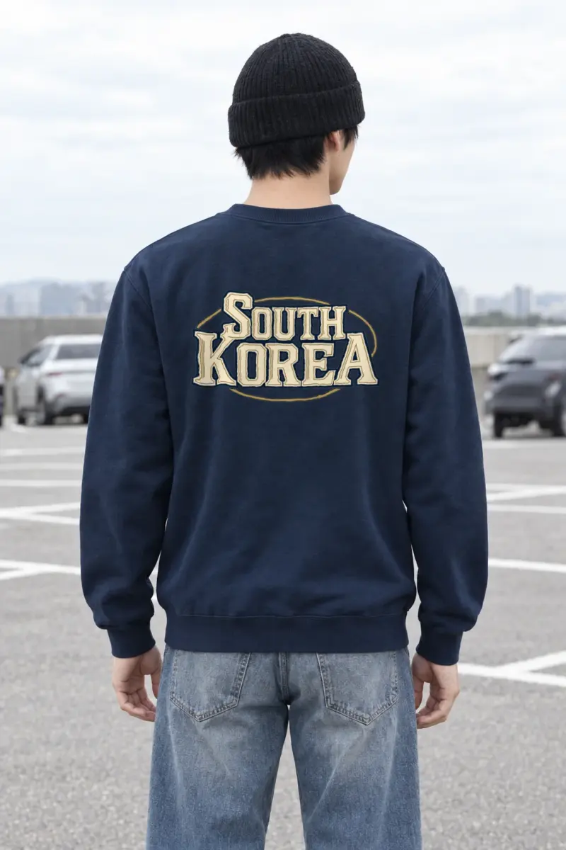 "South Korea Collegiate" Heavy Blend Unisex Crewneck Sweatshirt