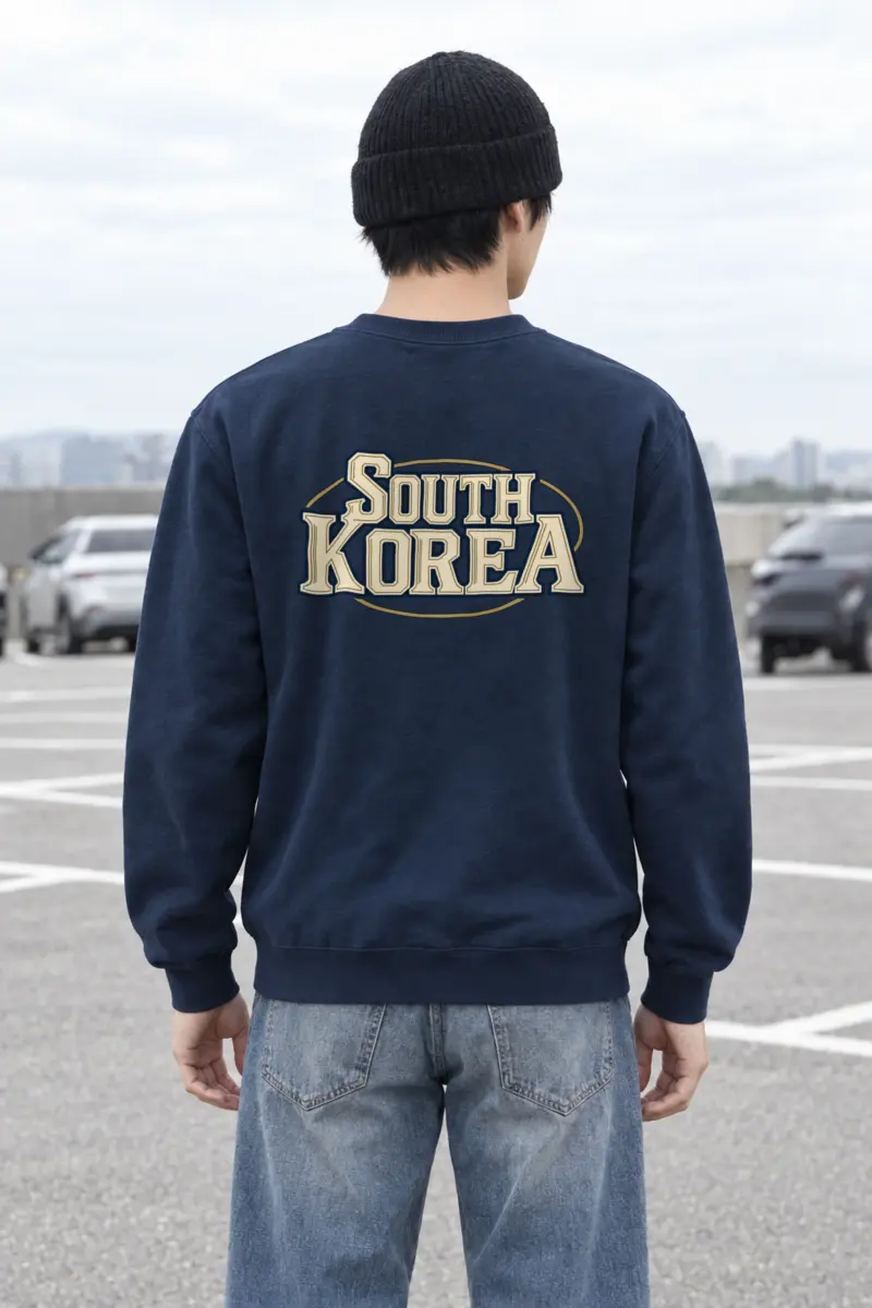 "South Korea Collegiate" Heavy Blend Unisex Crewneck Sweatshirt