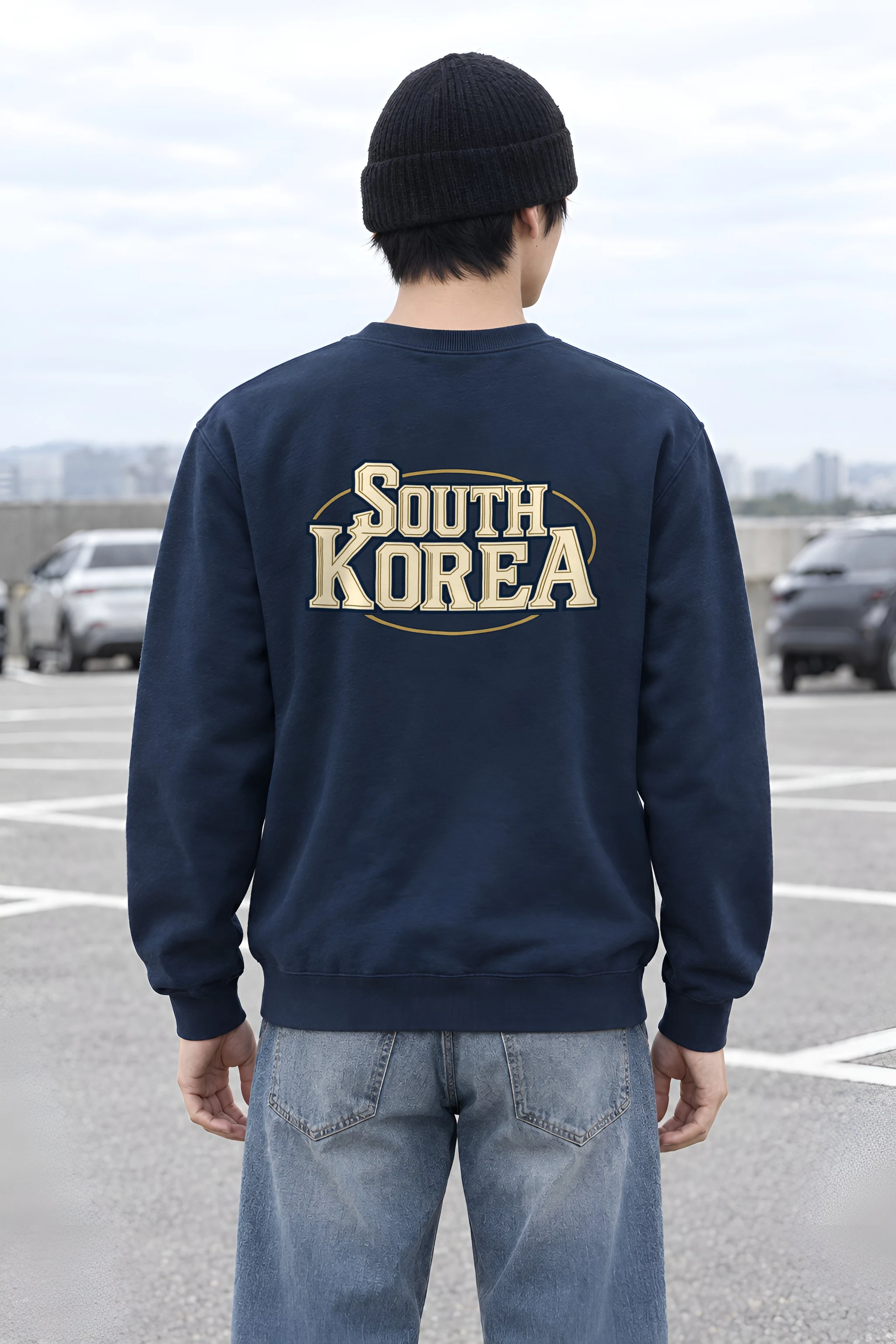 "South Korea Collegiate" Heavy Blend Unisex Crewneck Sweatshirt