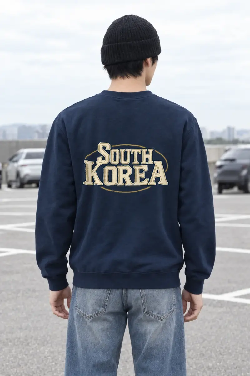 "South Korea Collegiate" Heavy Blend Unisex Crewneck Sweatshirt