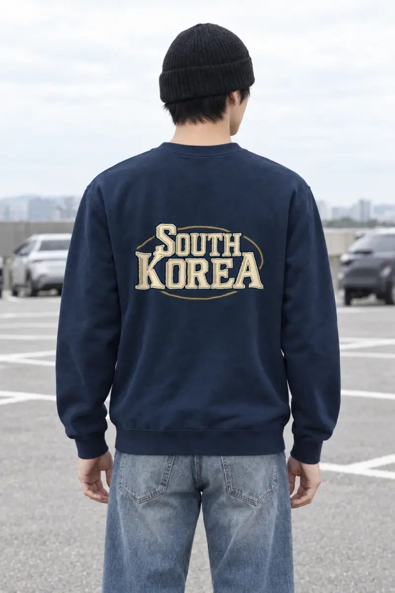 "South Korea Collegiate" Heavy Blend Unisex Crewneck Sweatshirt | Gildan 18000