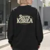 "South Korea Collegiate" Heavy Blend Unisex Crewneck Sweatshirt | Gildan 18000