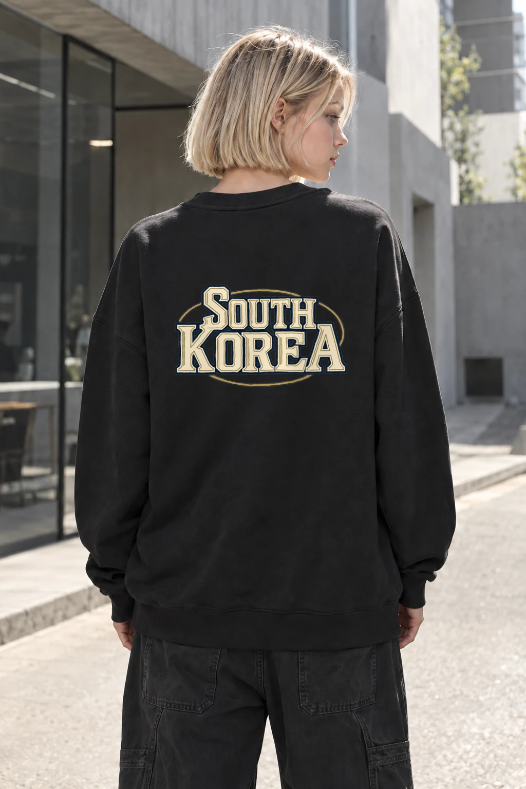 "South Korea Collegiate" Heavy Blend Unisex Crewneck Sweatshirt | Gildan 18000