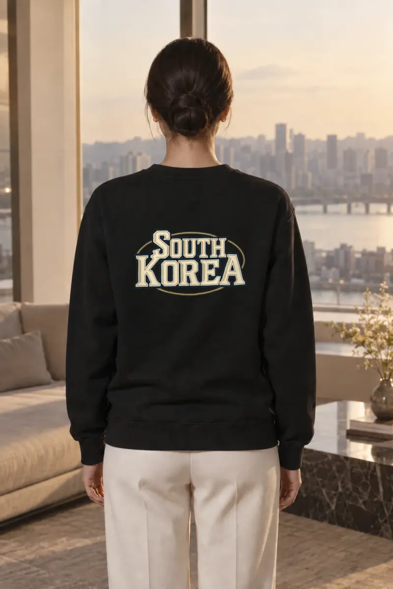 "South Korea Collegiate" Heavy Blend Unisex Crewneck Sweatshirt | Gildan 18000