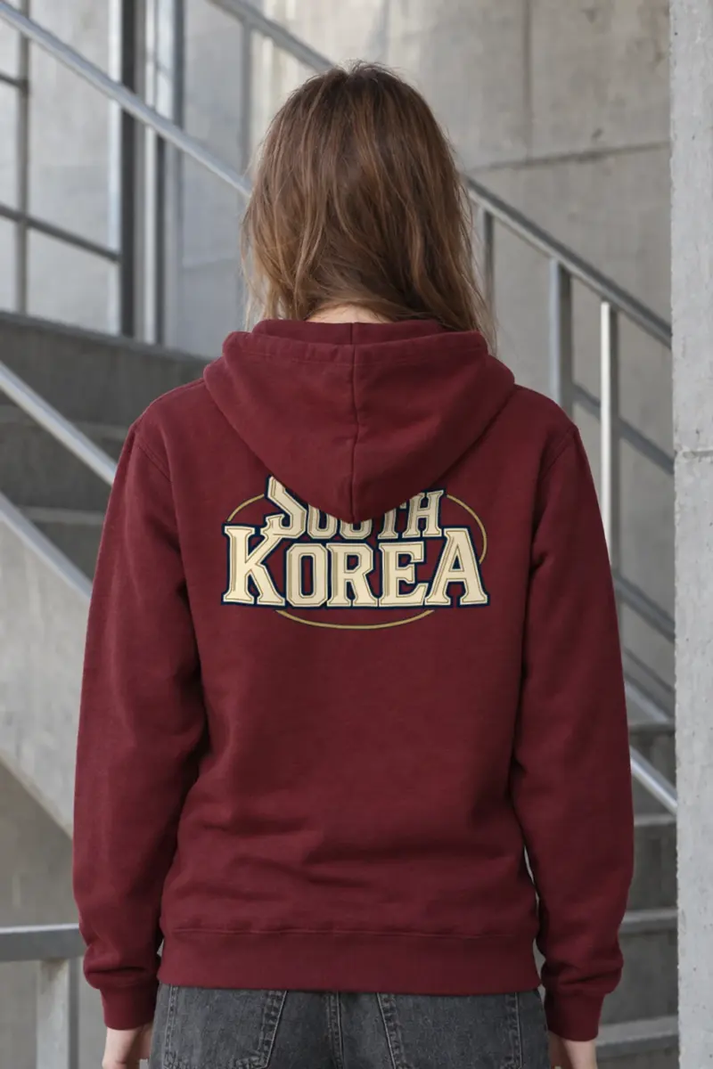 "South Korea Collegiate" Heavy Blend Unisex Pullover Hoodie