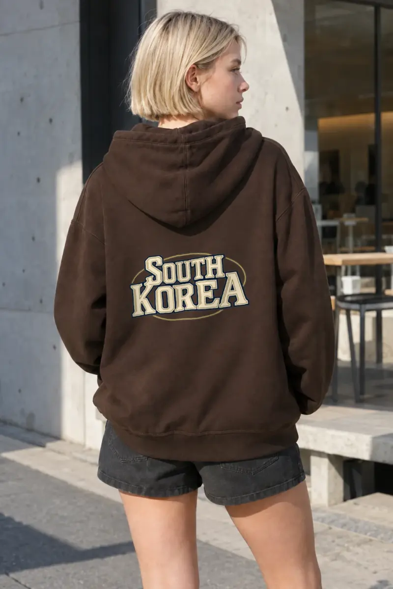 "South Korea Collegiate" Heavy Blend Unisex Pullover Hoodie | Gildan 18500