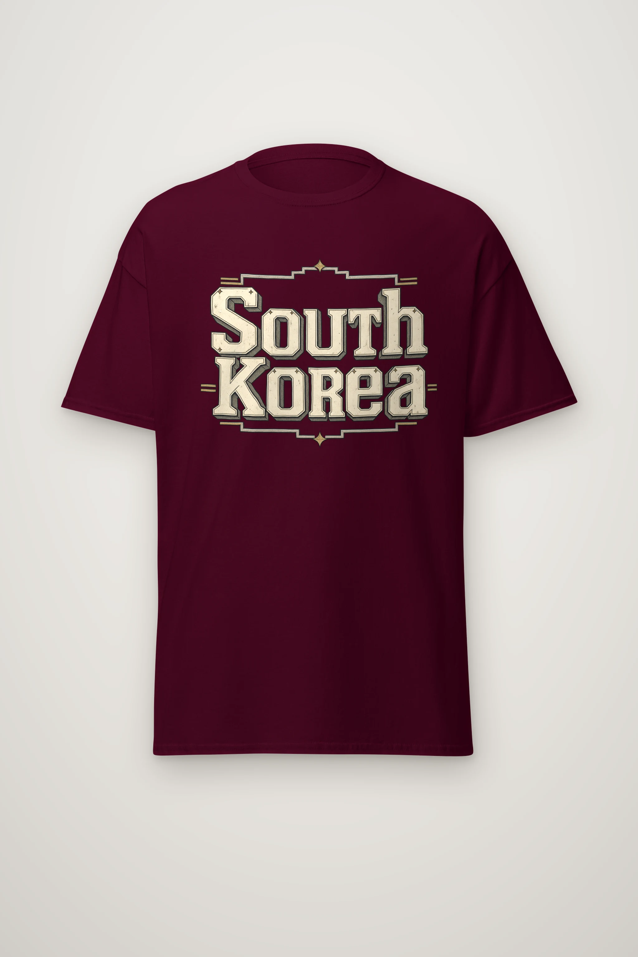 "South Korea Collegiate" Heavyweight Unisex Crewneck T-shirt