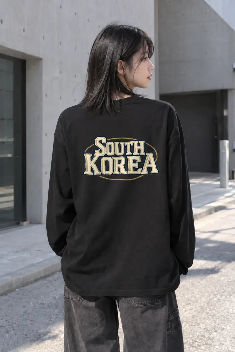 "South Korea Collegiate" Unisex Longsleeve T-shirt | Gildan 2400