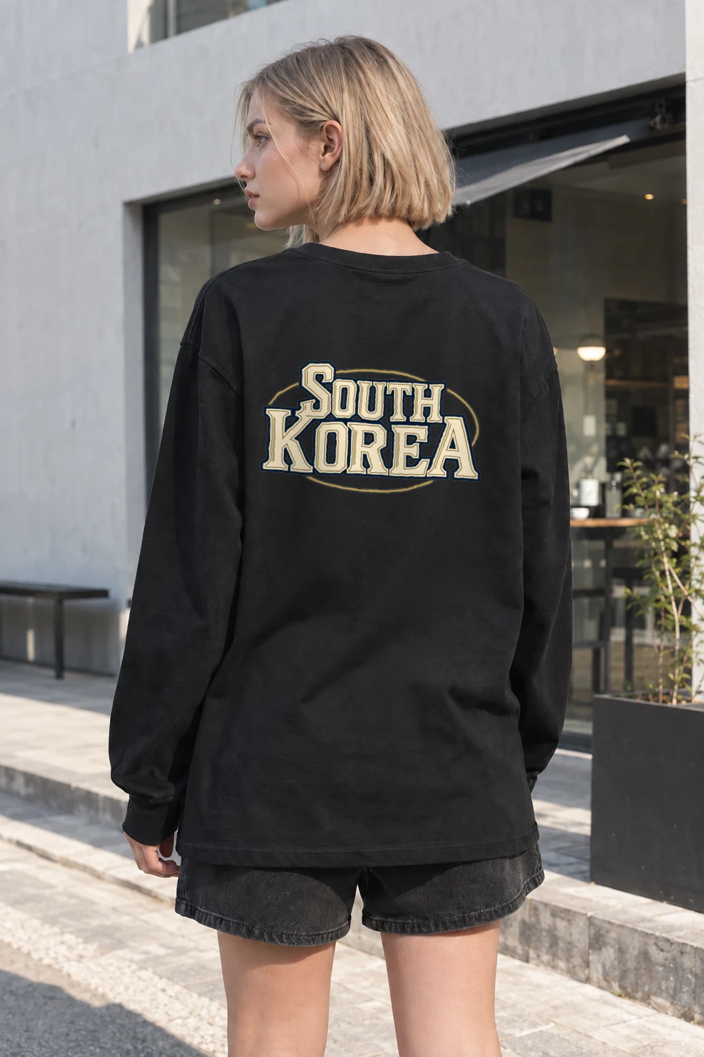 "South Korea Collegiate" Unisex Longsleeve T-shirt | Gildan 2400